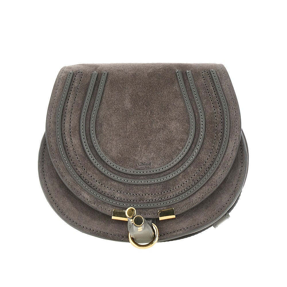 Chloe' Suede Leather Small Marcie Saddle Bag